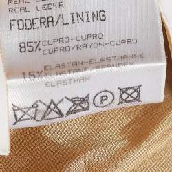 مملوكة مسبقًا Roberto Cavalli Brown Suede Floral & Tiger Print Asymmetric Skirt S