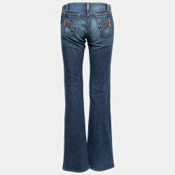 Pre Owned Roberto Cavalli Blue Denim Flared Jeans S Waist 32"