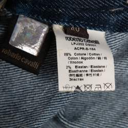 Pre Owned Roberto Cavalli Blue Denim Flared Jeans S Waist 32"