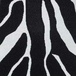 مملوكة مسبقًا Roberto Cavalli Multicolor Animal Printed Knit Ruffle Hem Sleeveless Dress M