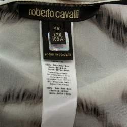 مملوكة مسبقًا Roberto Cavalli Multicolor Printed Silk Chiffon Kaftaan Top L