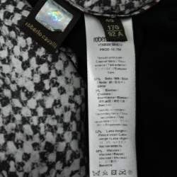 Pre Owned Roberto Cavalli Black Printed Silk Inset & Knit Long Sleeve Cardigan S