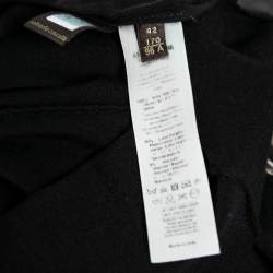Pre Owned Roberto Cavalli Black Printed Silk Inset & Knit Button Front Cardigan M