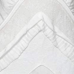 Pre Owned Roberto Cavalli White Patterned Knit & Lace Paneled Maxi Dress M