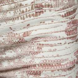 Pre Owned Roberto Cavalli White Animal Printed Denim Flared Leg Jeans S