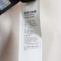 Pre Owned Roberto Cavalli Pink Chiffon Pleated Trim Detail Top S