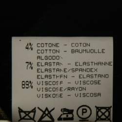 Pre Owned Roberto Cavalli Black Jersey Ruched Midi Dress S