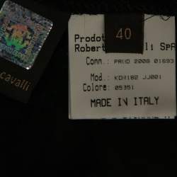 Pre Owned Roberto Cavalli Black Jersey Ruched Midi Dress S