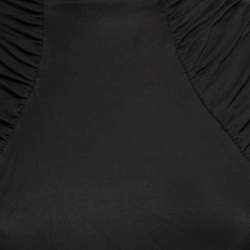 Pre Owned Roberto Cavalli Black Jersey Ruched Midi Dress S