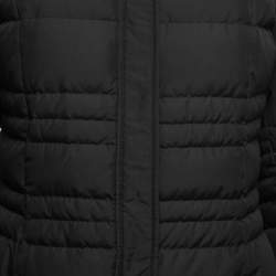 مملوكة مسبقًا Roberto Cavalli Black Synthetic Quilted Down Jacket L
