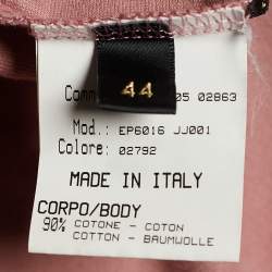 مملوكة مسبقًا Roberto Cavalli Dusty Pink Embellished Neck Tank Top M