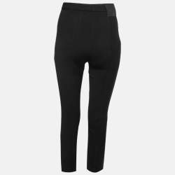 Pre Owned Roberto Cavalli Black Crepe Skinny Trousers S