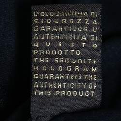 Pre Owned Roberto Cavalli Black Stretch Knit Gathered Detail Skirt S