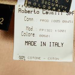 Pre Owned Roberto Cavalli Beige Cotton Belt Detailed Maxi Mermaid Skirt M