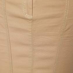 Pre Owned Roberto Cavalli Beige Cotton Belt Detailed Maxi Mermaid Skirt M