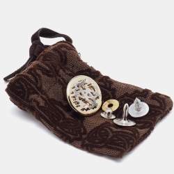 Pre Owned Roberto Cavalli Blue Shiny Denim Paneled Jeans M