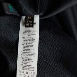 Pre Owned Roberto Cavalli Black Wool Sleeveless Skater Dress M