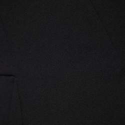 Pre Owned Roberto Cavalli Black Wool Sleeveless Skater Dress M