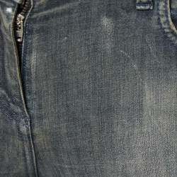 Pre Owned Roberto Cavalli Light Blue Faded Denim Skinny Jeans M