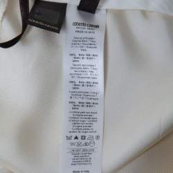 Pre Owned Roberto Cavalli Cream Silk Trousers S