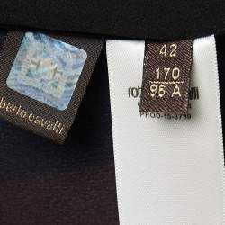 Pre Owned Roberto Cavalli Multicolor Printed Silk Wrap Coverup Dress M