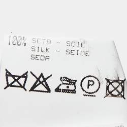 Pre Owned Roberto Cavalli Black & Red Floral Printed Silk Halter Top S