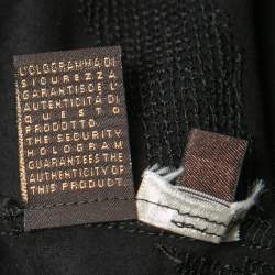 Pre Owned Roberto Cavalli Black Knit Sequined One-Shoulder Mini Dress S