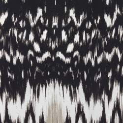 Pre Owned Roberto Cavalli Black Printed Silk Maxi Skirt L