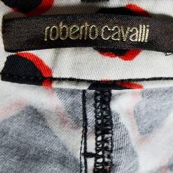 Pre Owned Roberto Cavalli Black Denim Printed Detail Skinny Jeans S