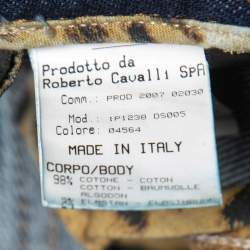 Pre Owned Roberto Cavalli Dark Blue Denim Bootcut Jeans M Waist 30"