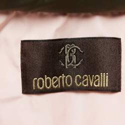 Pre Owned Roberto Cavalli Military Green Fur Lined Parka Jacket S