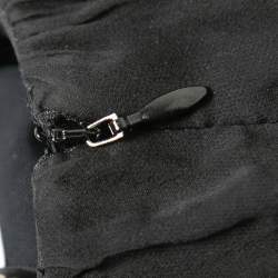 Pre Owned Roberto Cavalli Black Silk Chiffon Harness Maxi Dress S