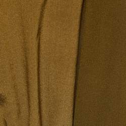 Pre Owned Roberto Cavalli Olive Green Silk Tie Neck Jumpsuit M