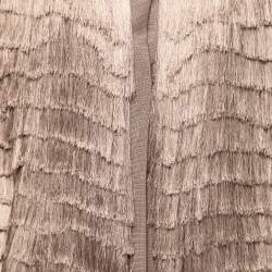 Pre Owned Roberto Cavalli Blush Pink Fringed Silk Jacket M