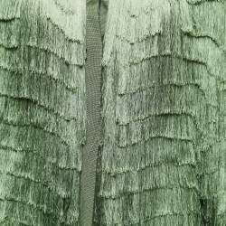 Pre Owned Roberto Cavalli Green Fringed Silk Jacket M