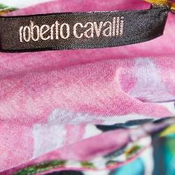 Pre Owned Roberto Cavalli Multicolor Printed Cotton Top L