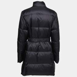 Pre Owned Roberto Cavalli Black Quilted Synthetic zipper Puffer Coat L