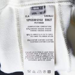 Pre Owned Class by Roberto Cavalli Cream Knit Pencil Skirt M