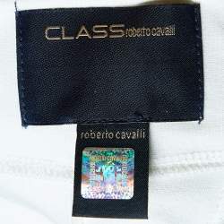 Pre Owned Class by Roberto Cavalli Cream Knit Pencil Skirt M