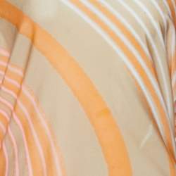 Pre Owned Roberto Cavalli Multicolor Printed Jersey Wide Neck Top L