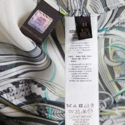 مملوكة مسبقًا Roberto Cavalli Cream Python Printed Silk Button Front Shirt M