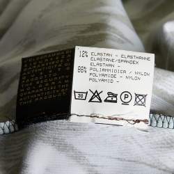 Pre Owned Roberto Cavalli Multicolor Printed Jersey Elastic Waist Maxi Skirt L