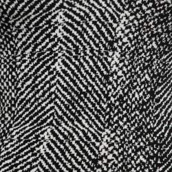 Pre Owned Roberto Cavalli Black/White Jacquard Knit V-Neck Midi Dress S