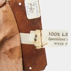 Pre Owned Roberto Cavalli Vintage Brown Patchwork Leather Coat S