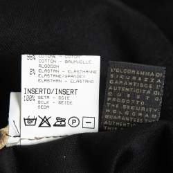 Pre Owned Roberto Cavalli Black Denim Tie Detail Fitted Maxi Skirt M