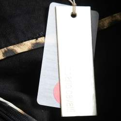 Pre Owned Roberto Cavalli Black Denim Tie Detail Fitted Maxi Skirt M