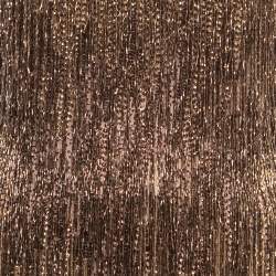 Pre Owned Roberto Cavalli Ombre Gold Beads Embellished Silk Sleeveless Mini Dress S