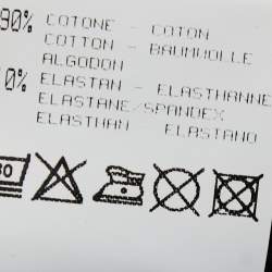 Pre Owned Roberto Cavalli Black Embroidered Cotton Crew Neck T-Shirt M