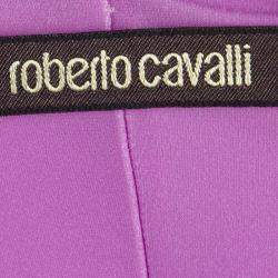 Pre Owned Roberto Cavalli Multicolor Printed Draped Dress S