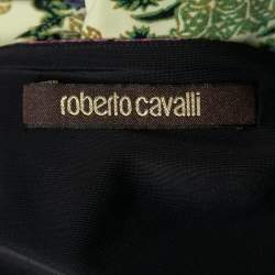 Pre Owned Roberto Cavalli Multicolor Abstract Print Jersey Fit & Flare Short Dress S